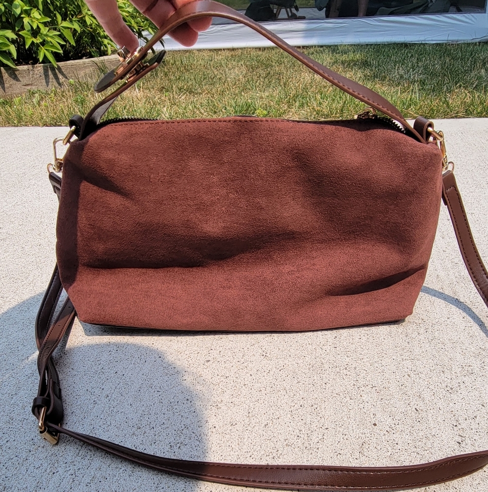 Elegant Brown Suede Women's Bag
